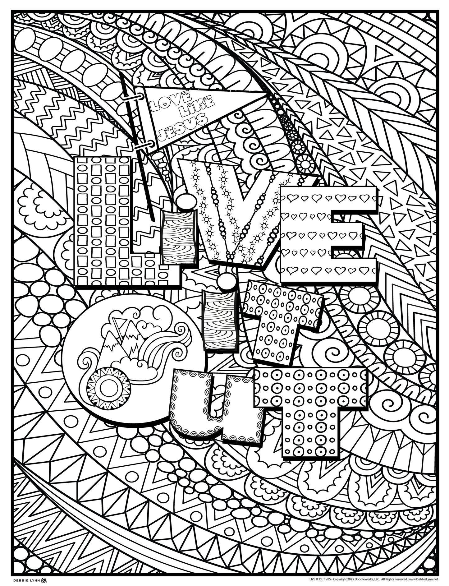 Live It Out -Faith-VBS- Giant Coloring Poster 46x60"