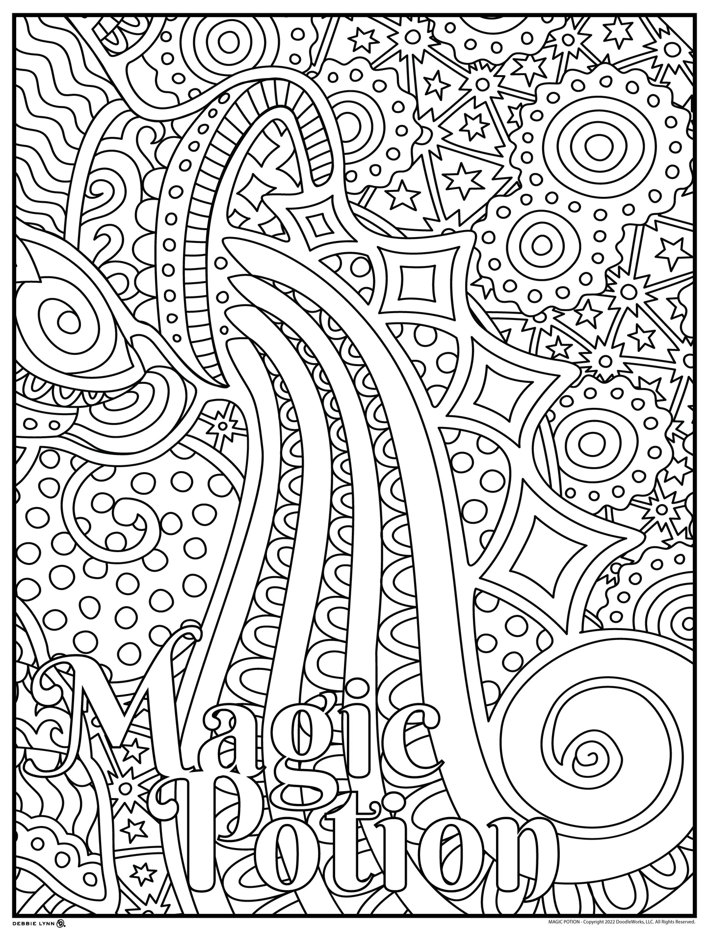 Magic Potion Personalized Giant Coloring Poster 46"x60"