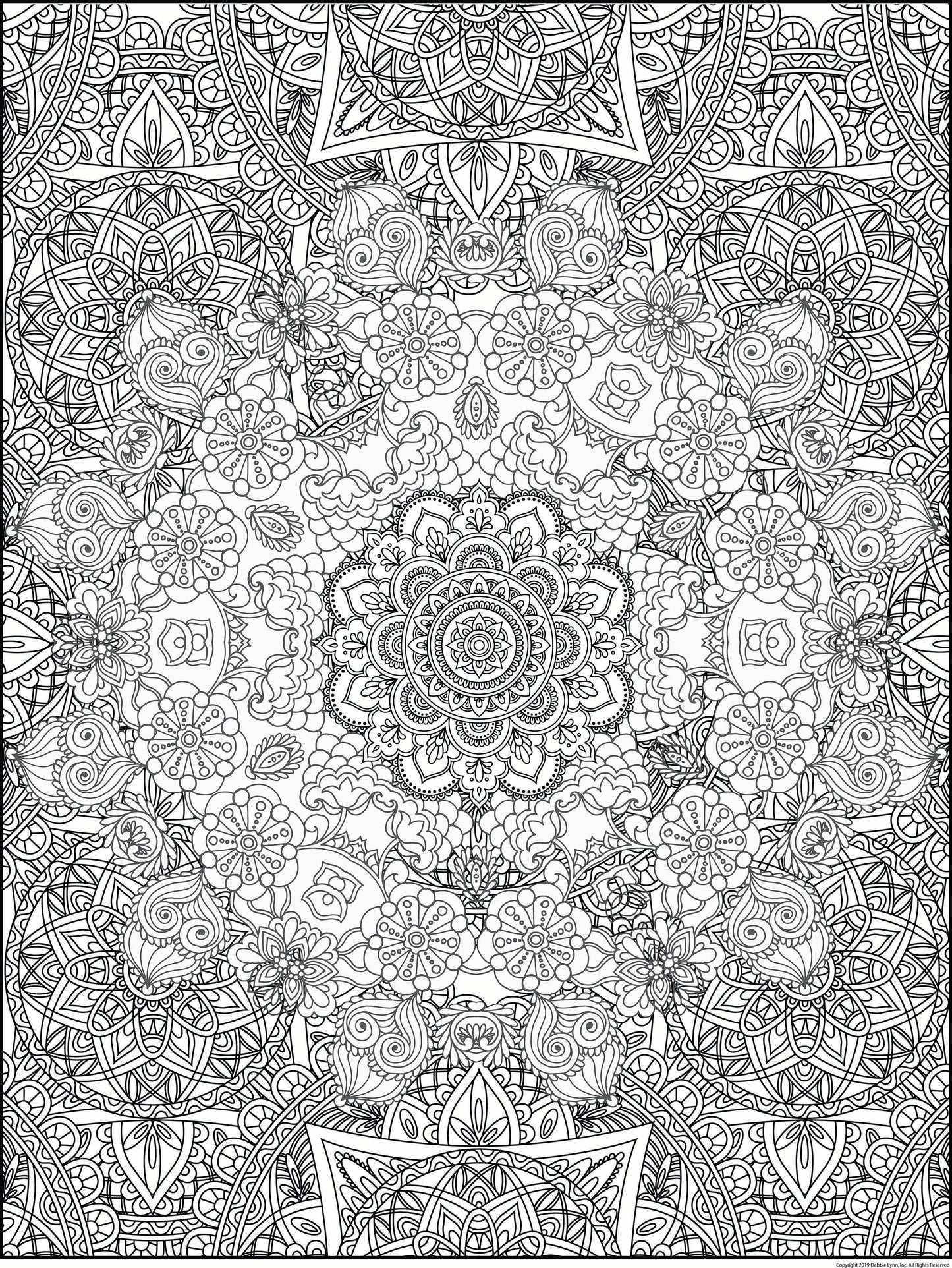 Mandala Personalized Giant Coloring Poster 46"x60"