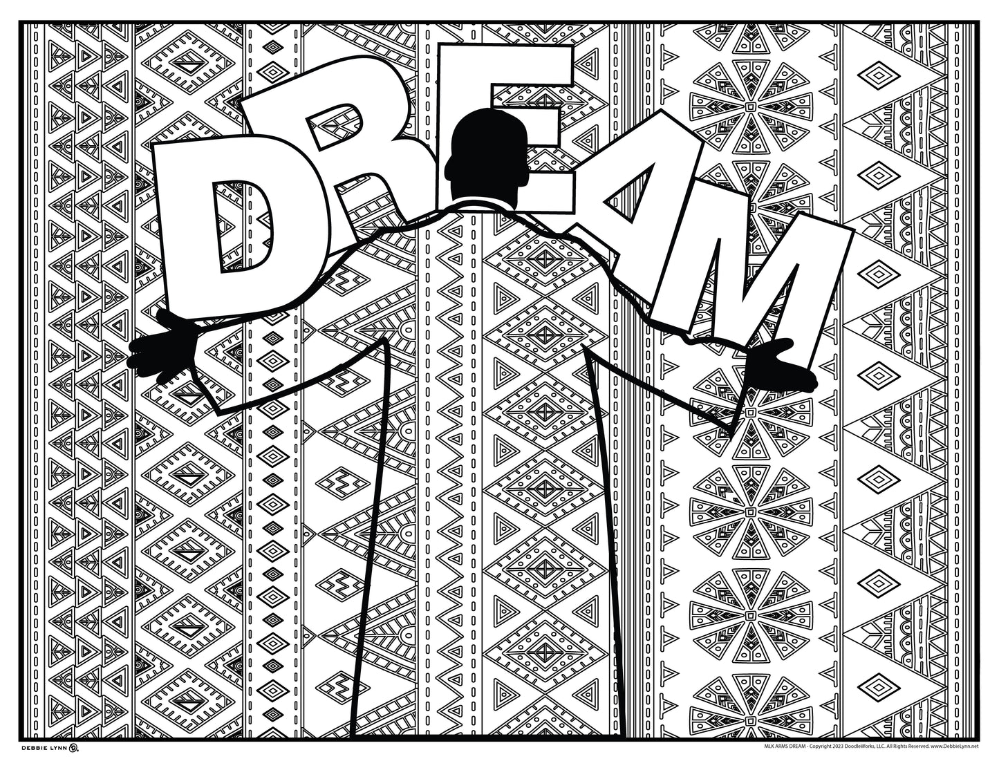 MLK Dream Personalized Giant Coloring Poster 46"x60"