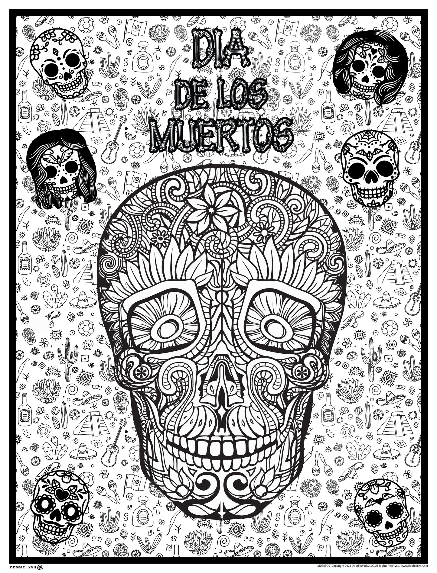 Muertos Giant Coloring Poster