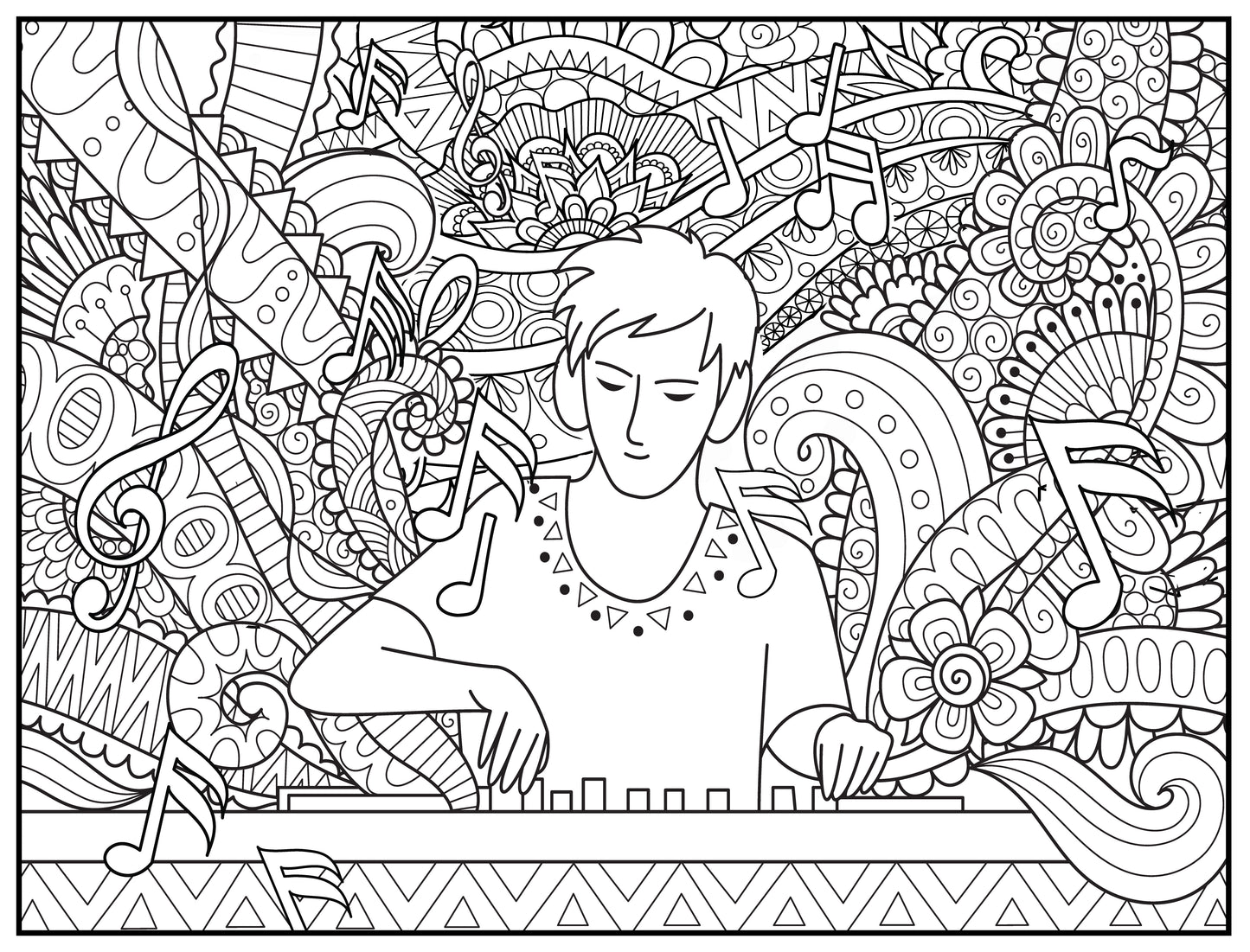 Music Man Personalized Giant Coloring Poster 46"x60"