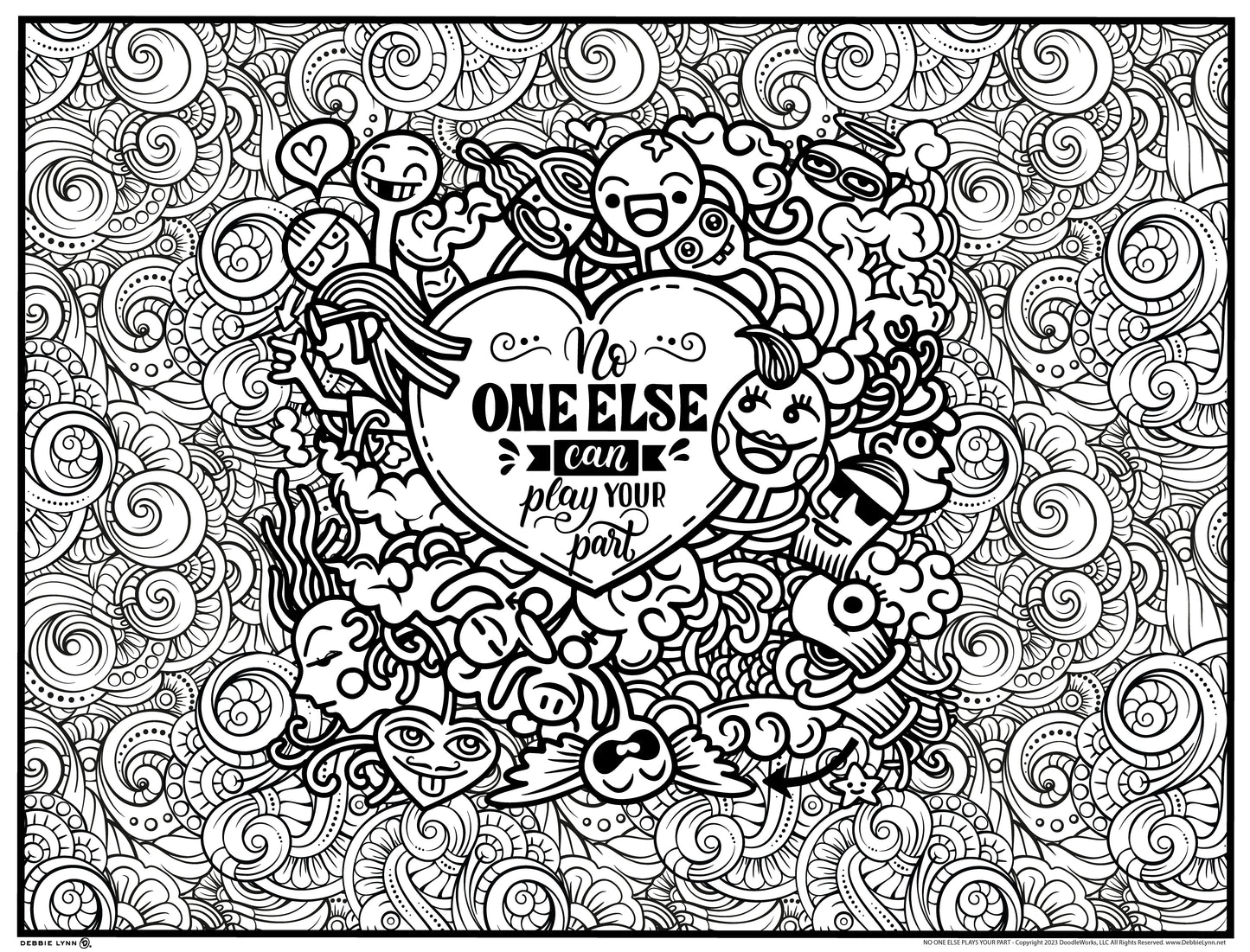 No One Else Can Play Your Part Giant Coloring Poster