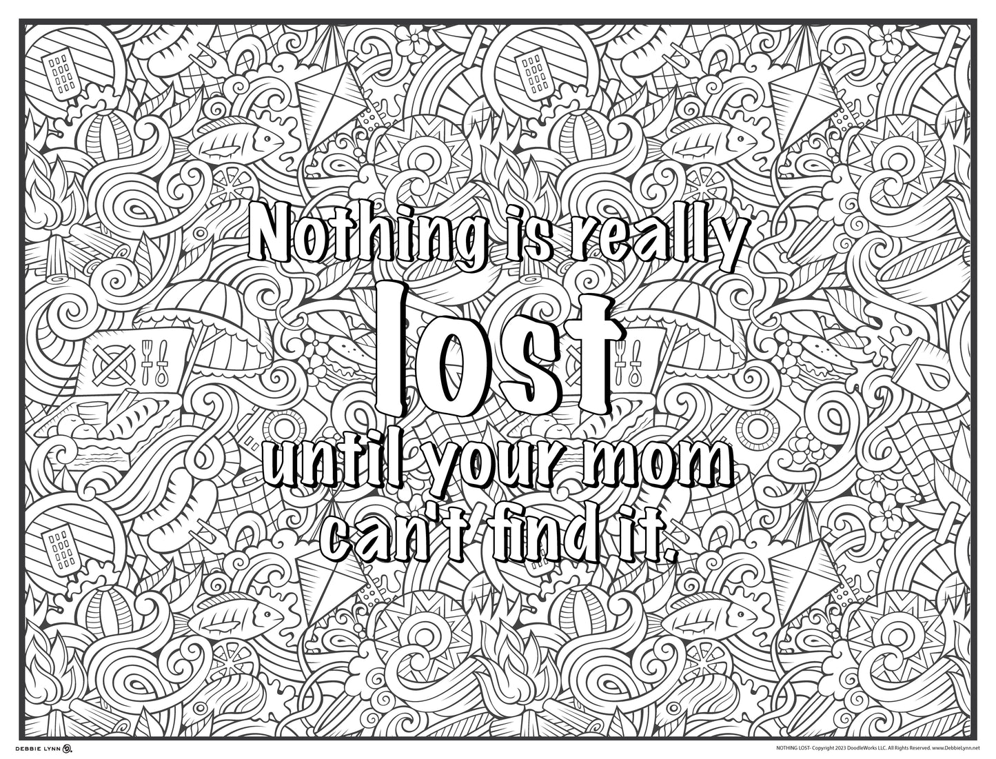 Nothing Lost Personalized Giant Coloring Poster 46"x60"