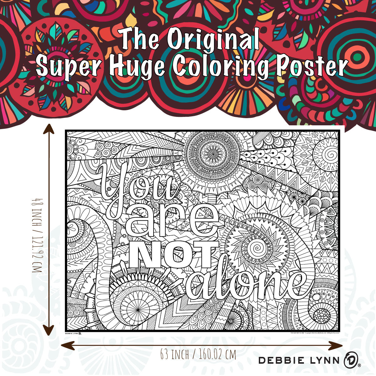 You Are Not Alone Personalized Giant Coloring Poster 46"x60"
