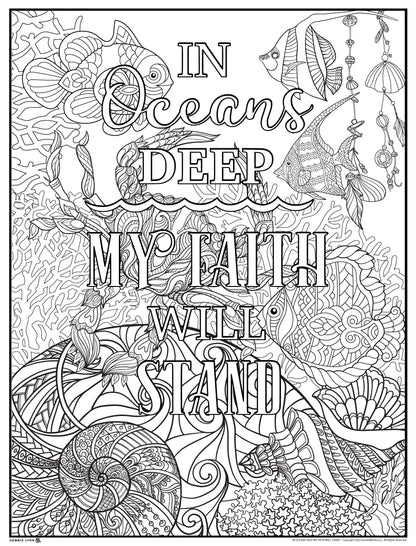 OCEANS DEEP FAITH PERSONALIZED GIANT COLORING POSTER 46"x60"