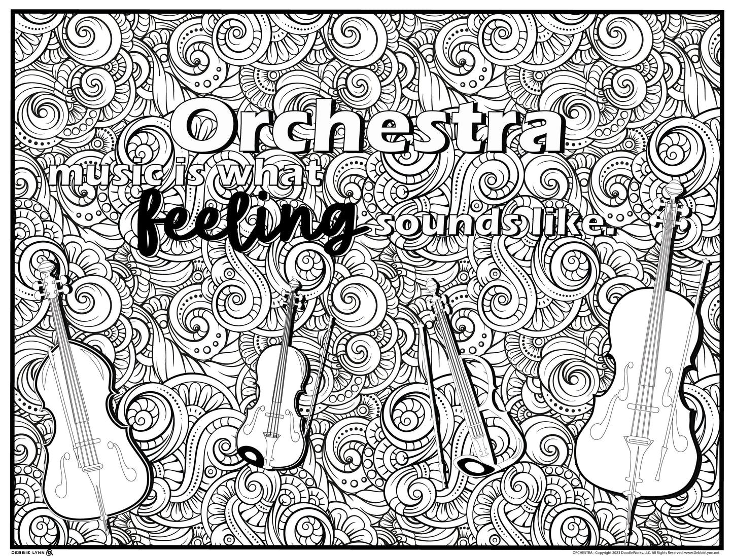 Orchestra Personalized Giant Coloring Poster 46"x60"