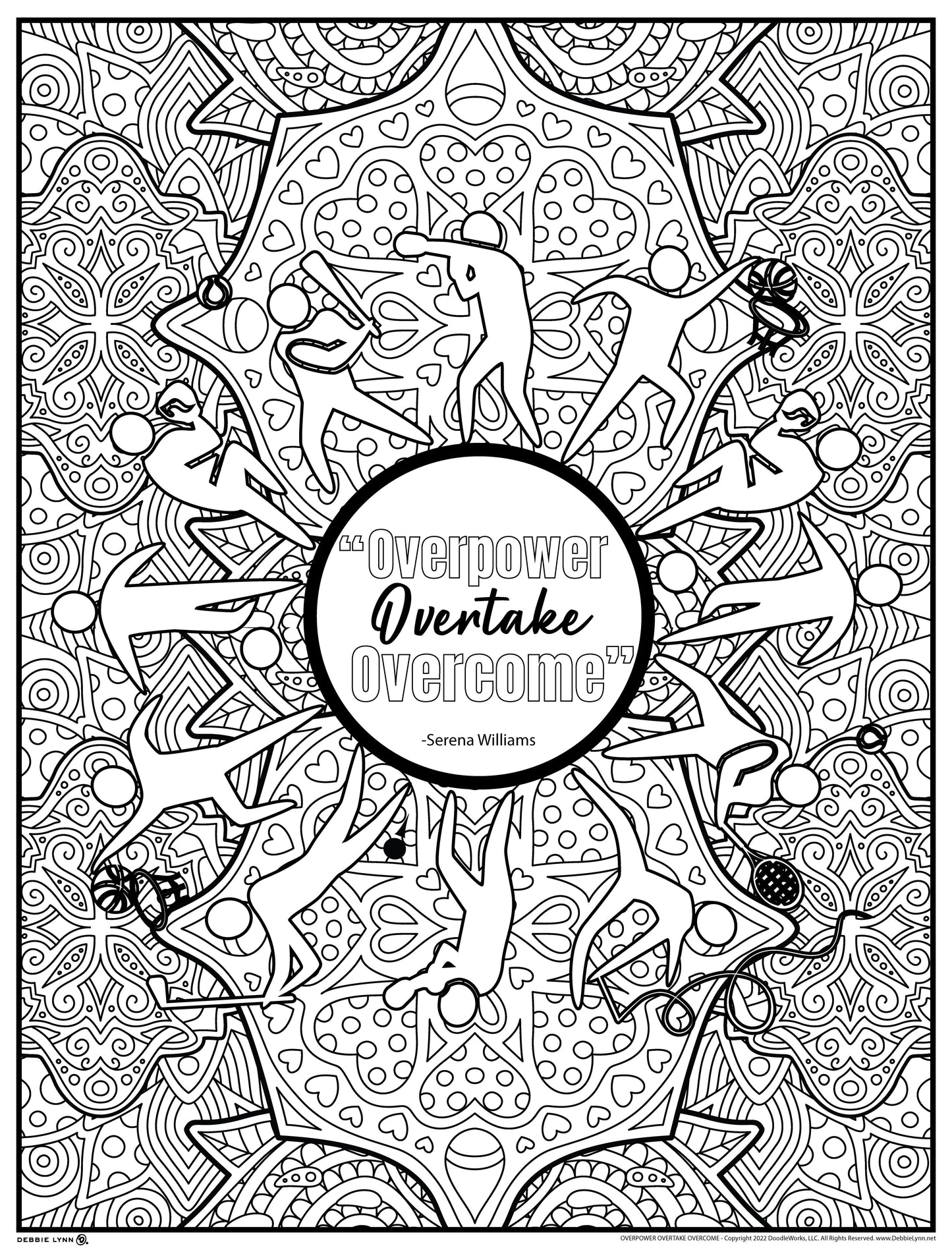 Overpower Overtake Overcome Personalized Giant Coloring Poster 46"x60"