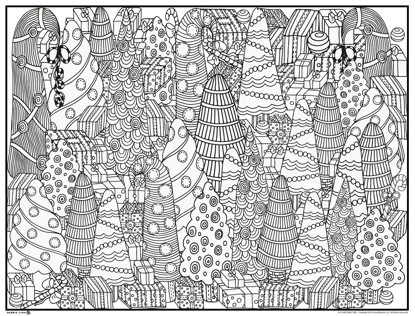 Oh Christmas Tree Personalized Giant Coloring Poster 46"x60"