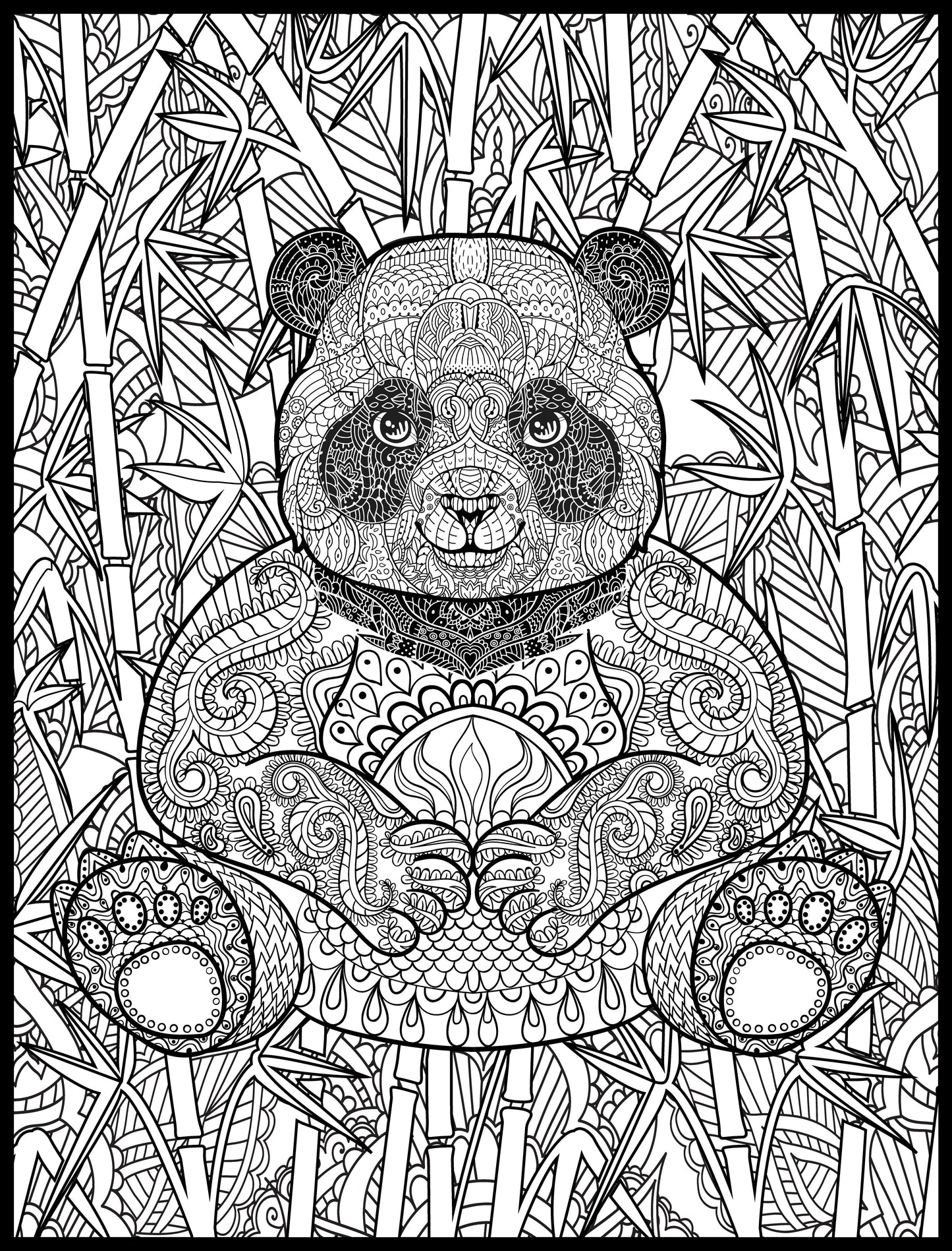 Panda Personalized Giant Coloring Poster 46"x60"