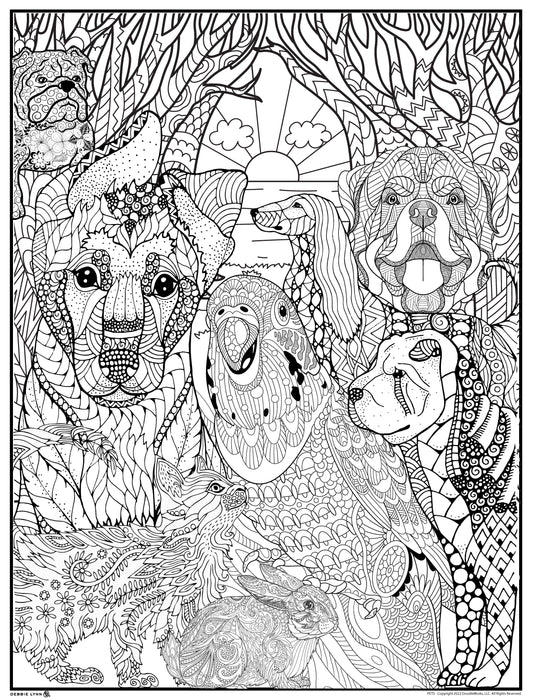 Pets Personalized Giant Coloring Poster 46"x60"