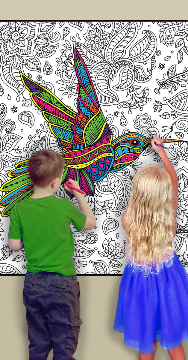 Hummingbird Personalized Giant Coloring Poster 46"x60"