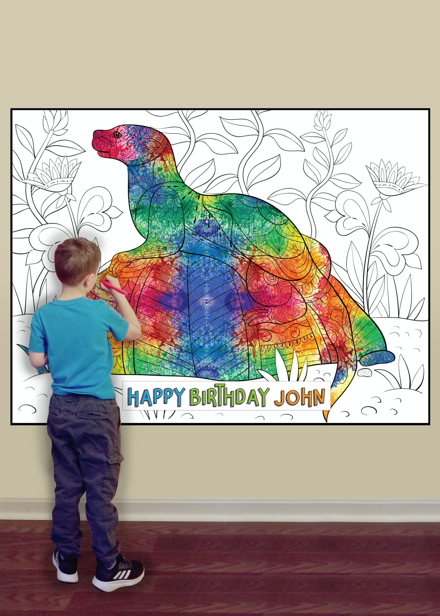 Otter Personalized Giant Coloring Poster 46"x60"