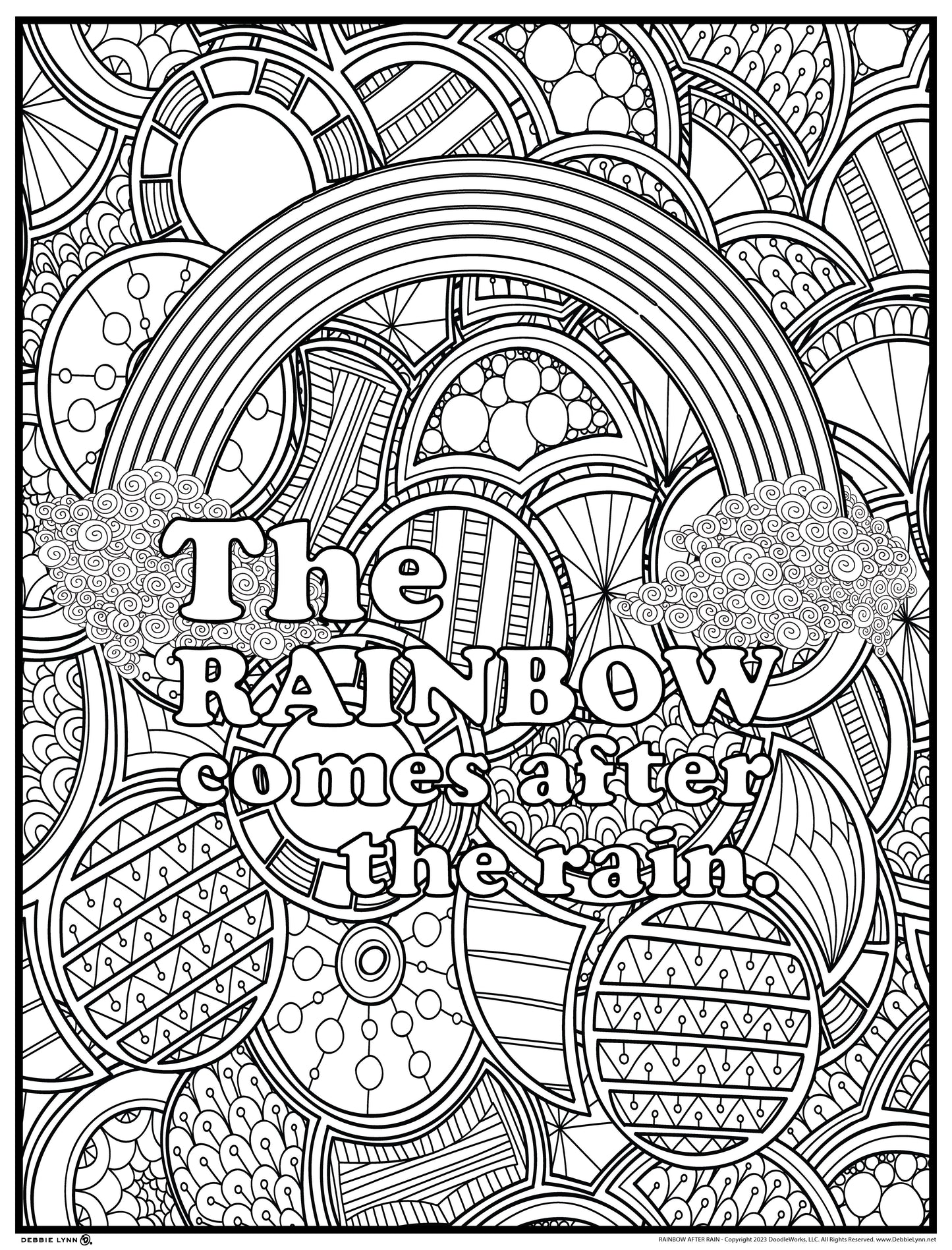 Rainbow After Rain Personalized Giant Coloring Poster 46"x60"