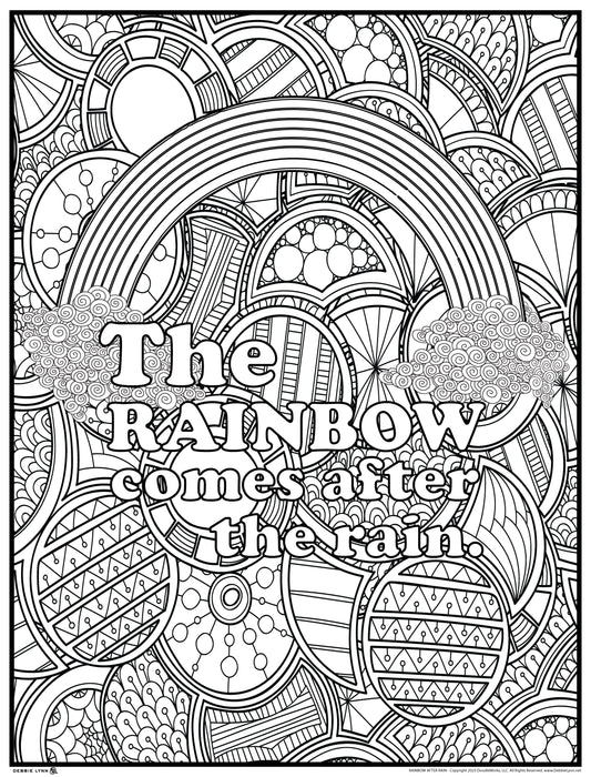 Rainbow After Rain Personalized Giant Coloring Poster 46"x60"