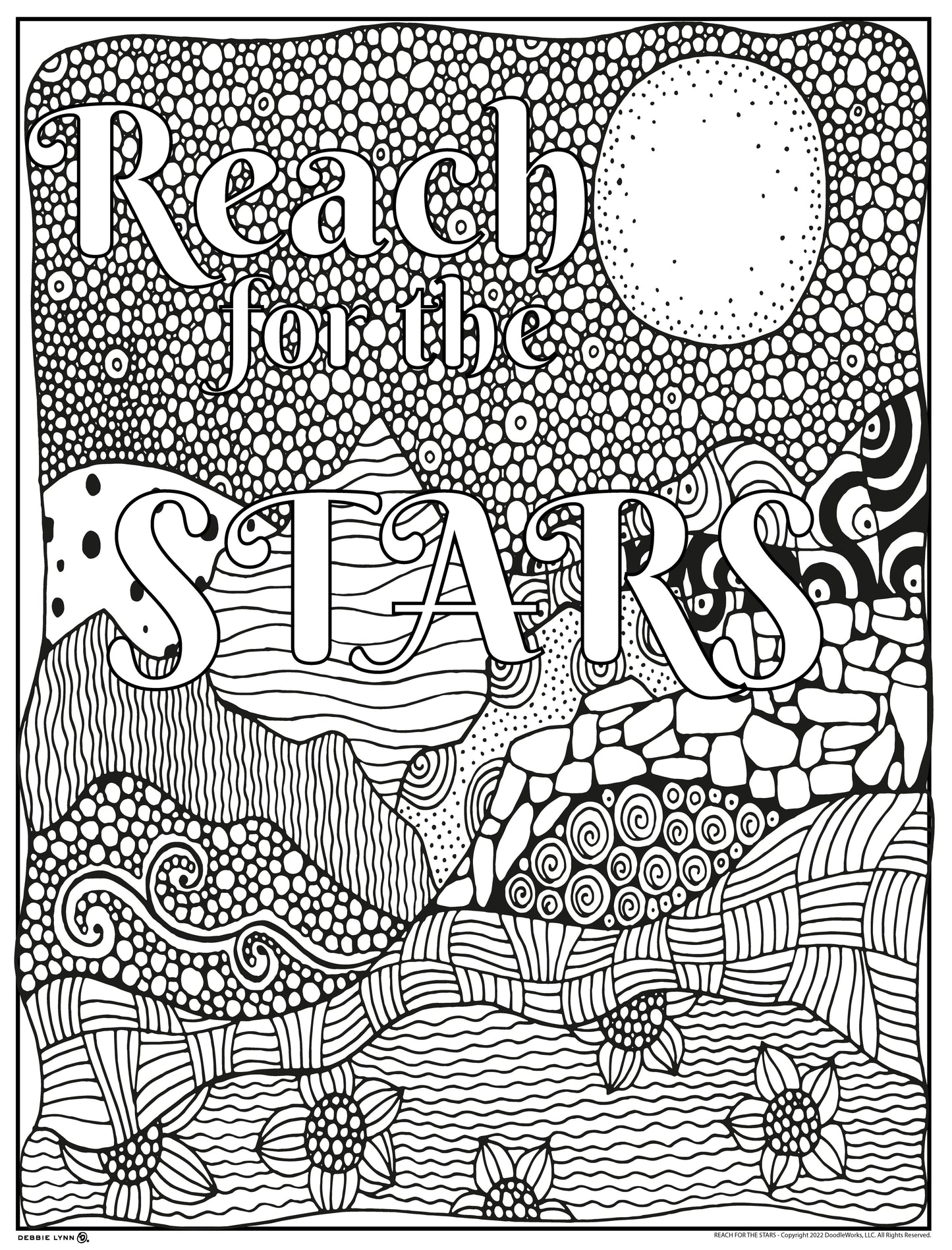 Reach for the Stars Personalized Giant Coloring Poster 46"x60"