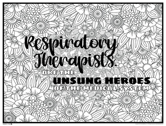Respiratory Therapist Unsung Hero Giant Coloring Poster
