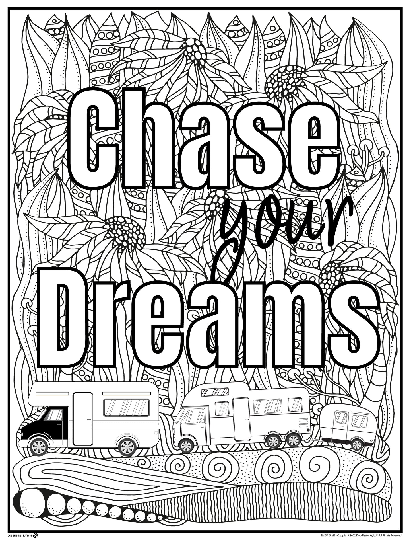 RV Dreams Personalized Giant Coloring Poster 46"x60"