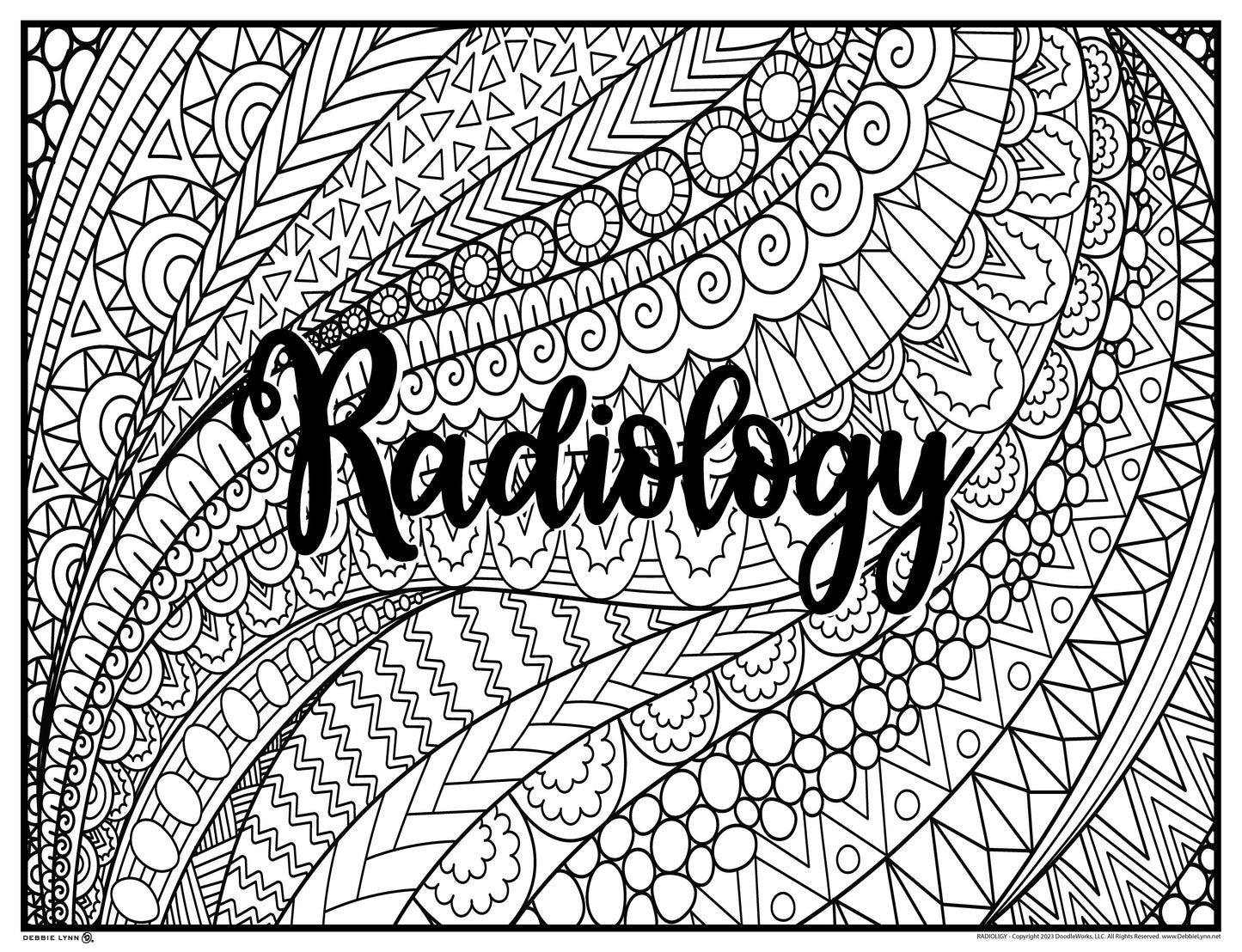 Debbie Lynn Rolled Coloring Posters 24x36 inches | Choose from 40+ Designs