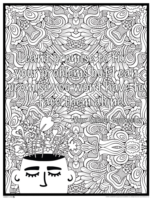 School Counselor Personalized Giant Coloring Poster 46"x60"
