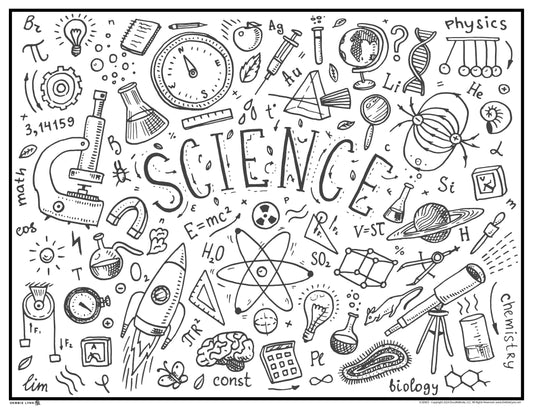 Science Personalized Giant Coloring Poster 46" x 60"