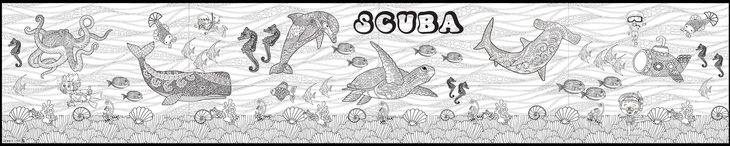Scuba Sea Scape Faith VBS Giant Coloring Banner Poster 24x120"