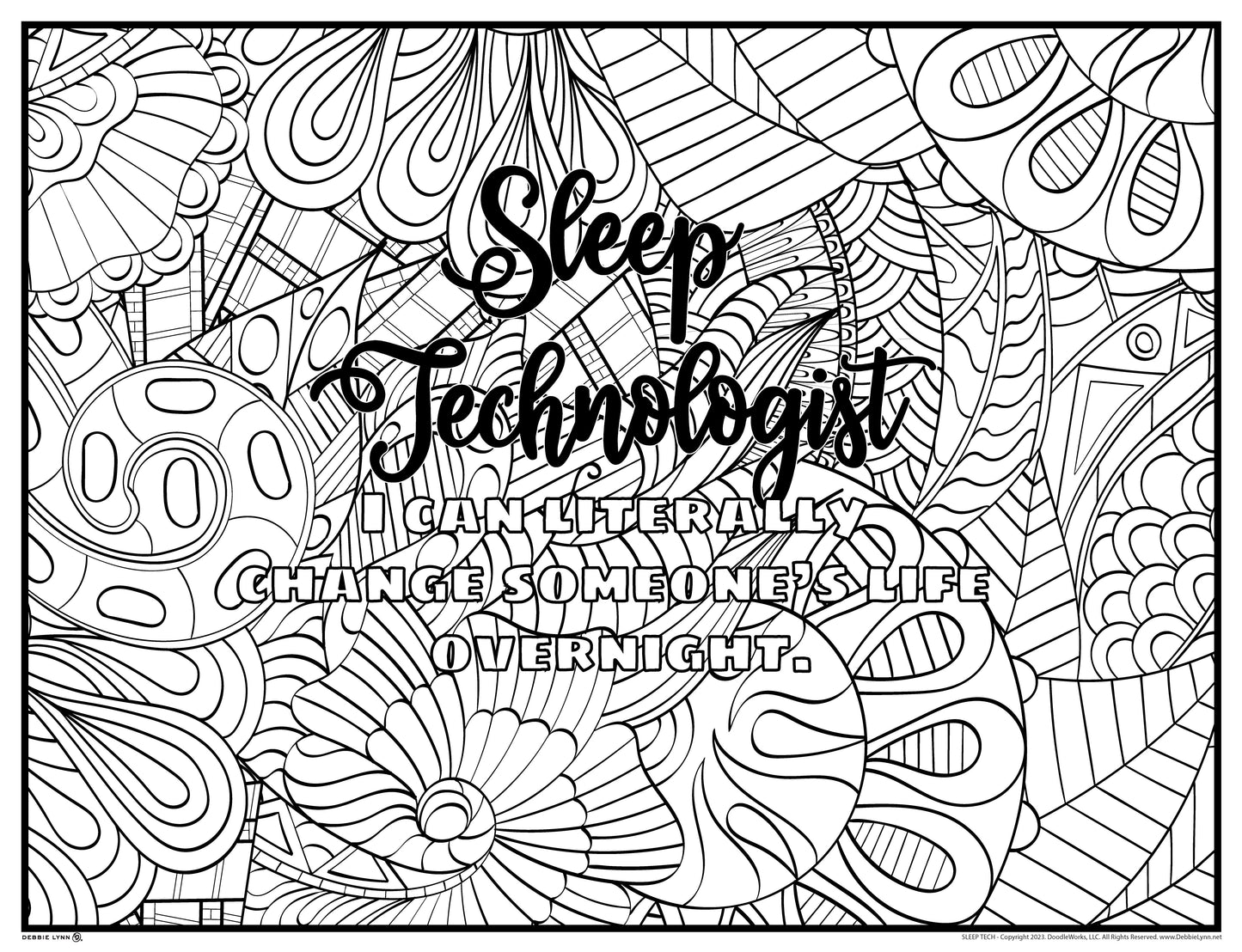 Sleep Technologist Personalized Giant Coloring Poster 46"x60"