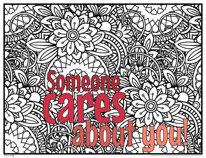 Someone Cares About You Personalized Giant Coloring Poster 46"x60"