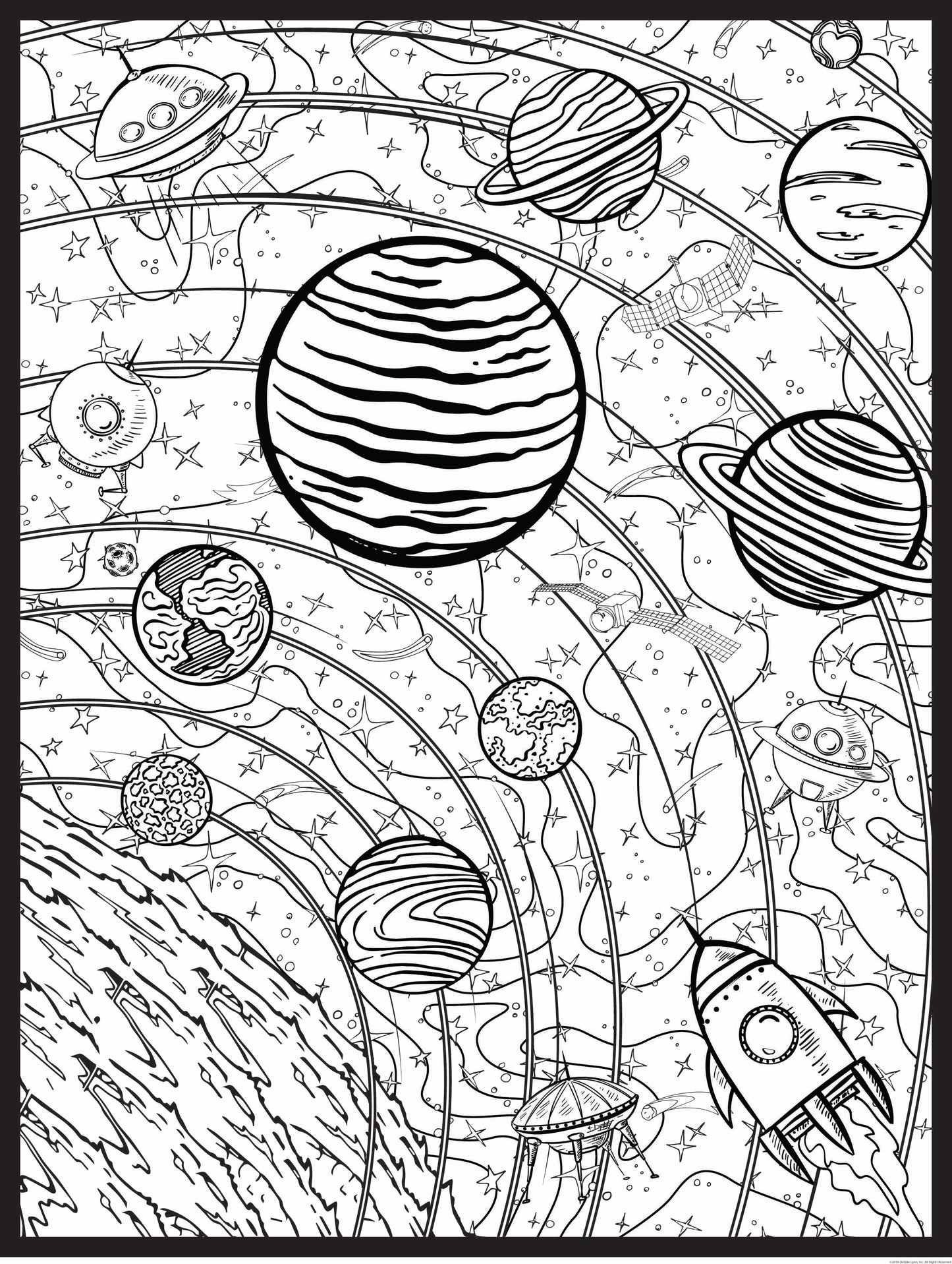 Space Personalized Giant Coloring Poster 46"x60"