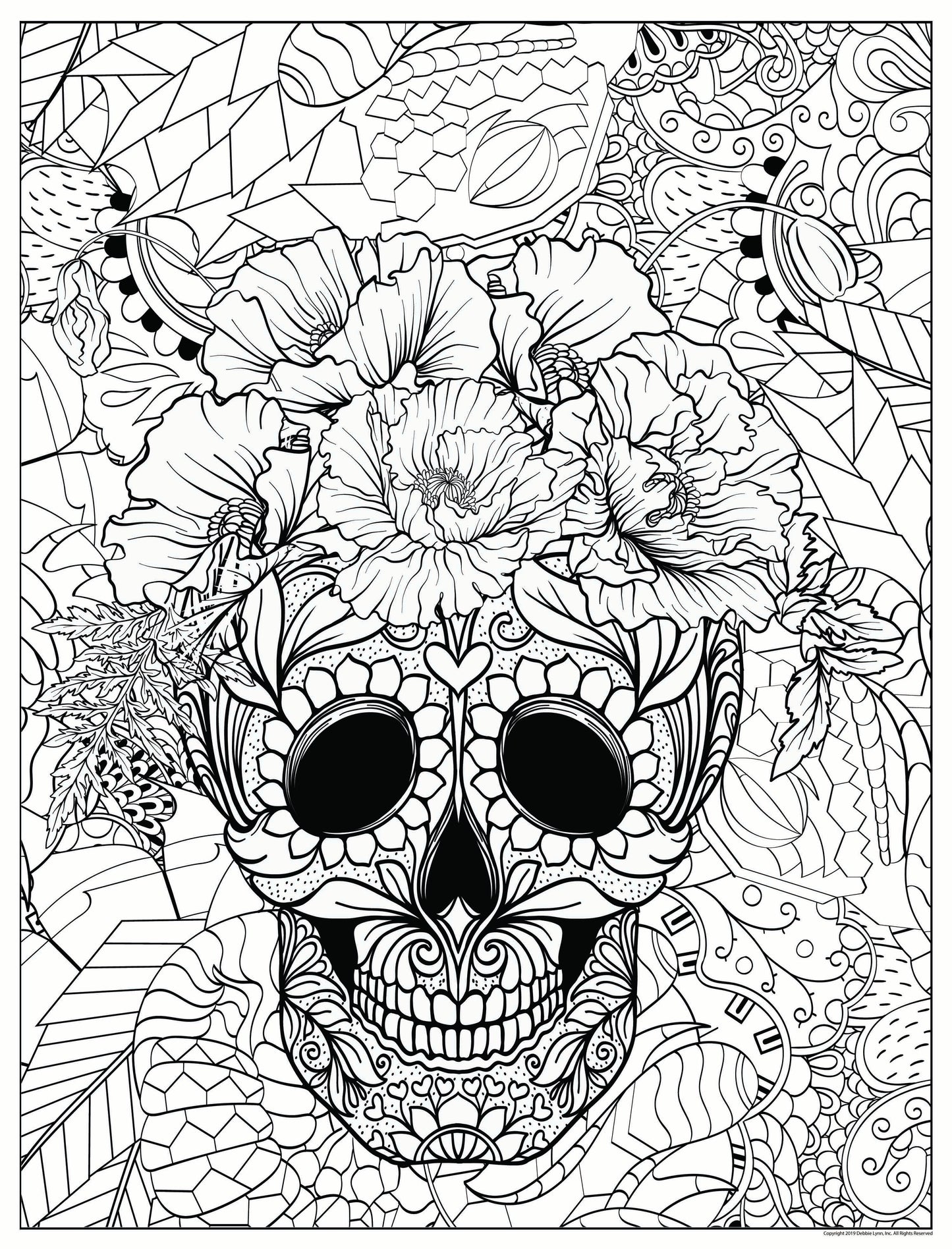 Sugar Skull Personalized Giant Coloring Poster 46"x60"