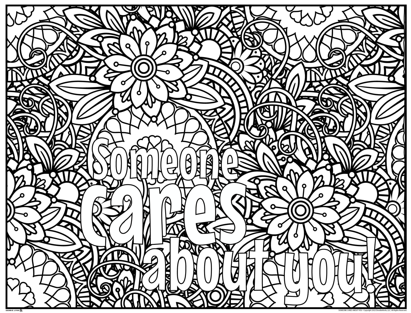 Someone Cares About You Personalized Giant Coloring Poster 46"x60"