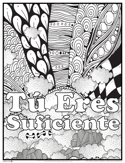 Tú Eres Suficiente Personalized Giant Coloring Poster 46x60"