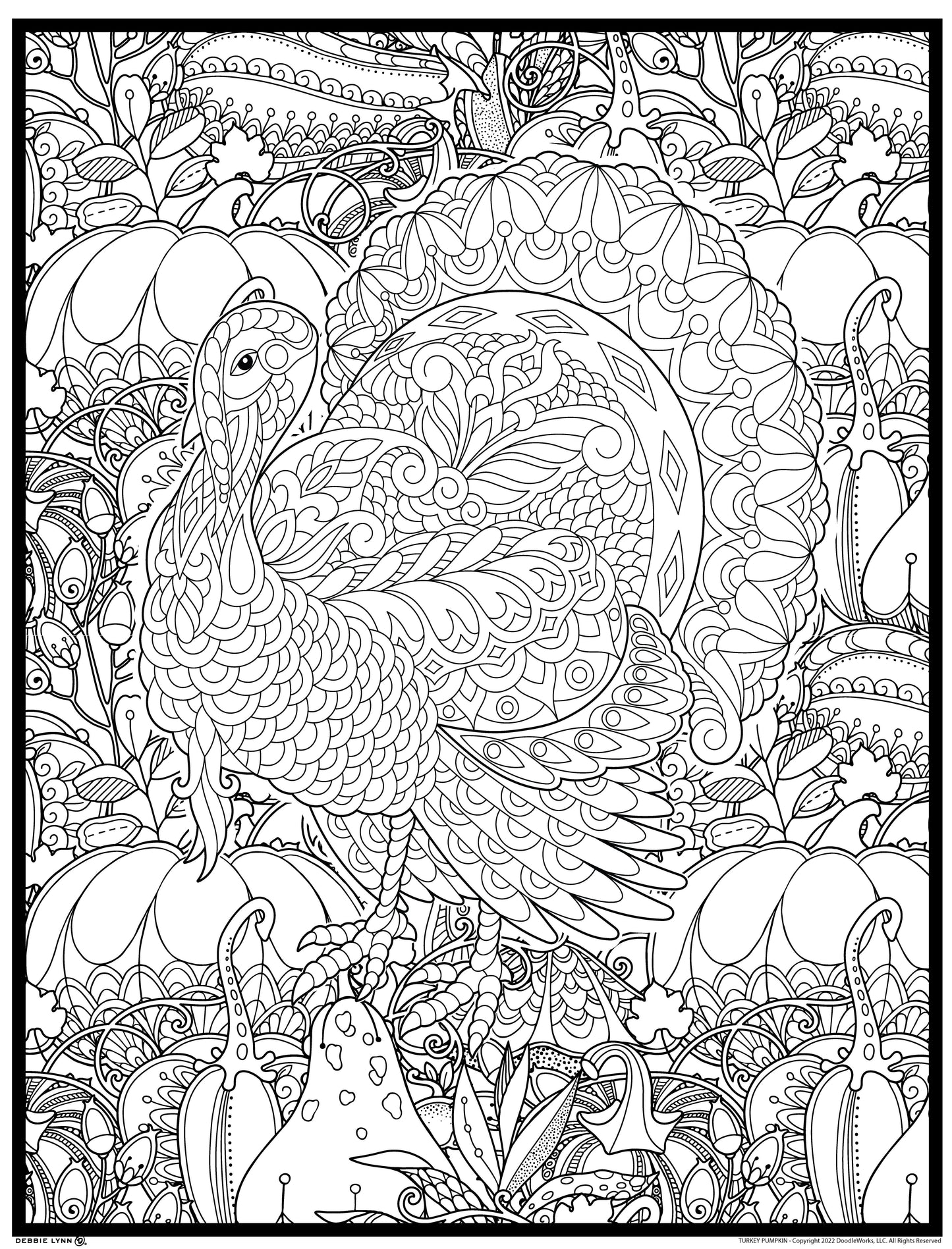 Turkey Personalized Giant Coloring Poster 46"x60"