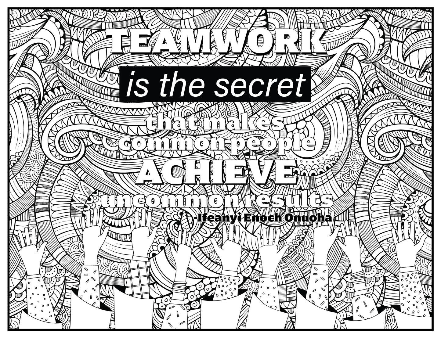 Teamwork Giant Coloring Poster 46"x60"
