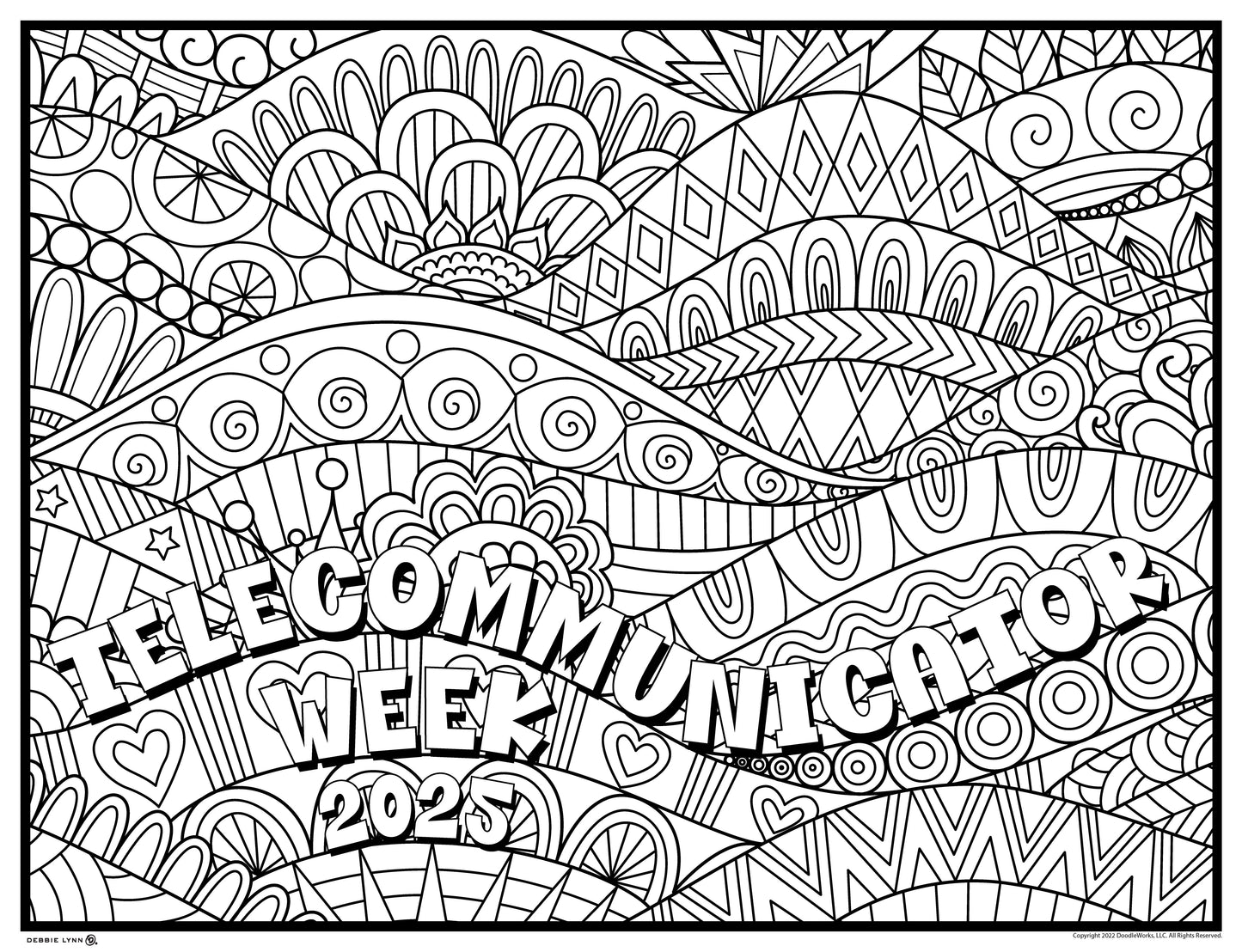 Telecommunicator Week Giant Coloring Poster 46x60"