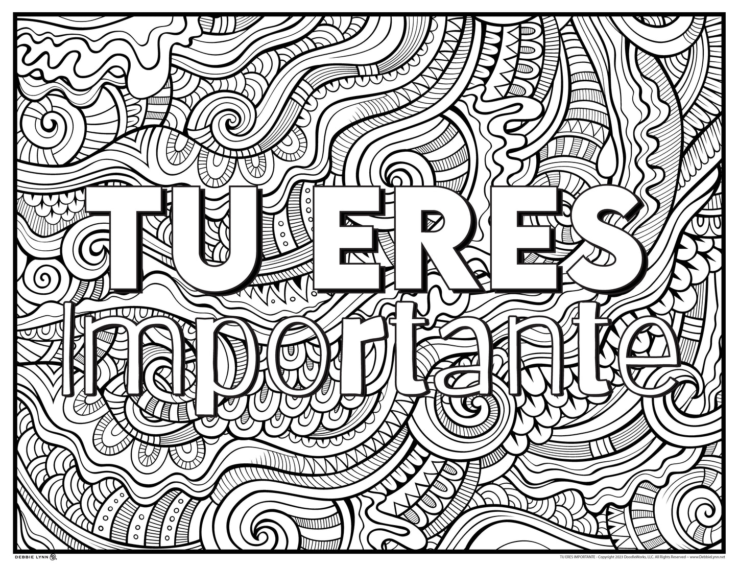 Inspirational Quote Rolled Coloring Posters 24x36 inches | Hispanic Designs