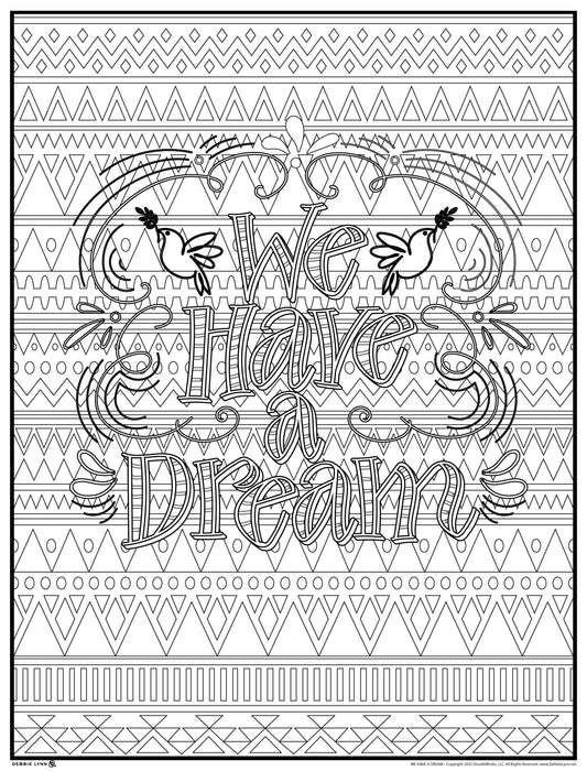 We Have a Dream Personalized Giant Coloring Poster 46"x60"