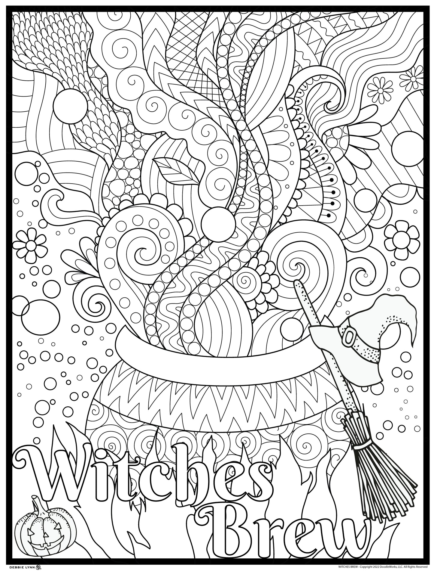 Witches Brew Personalized Giant Coloring Poster 46"x60"