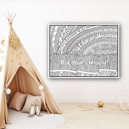 Words Can Heal or Harm Personalized Giant Coloring Poster 46"x60"