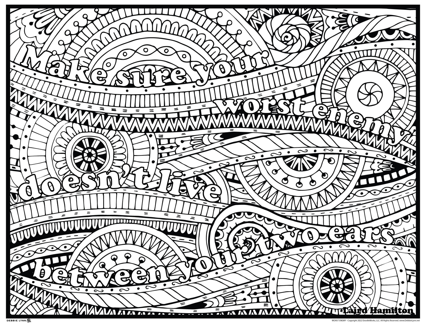 Your Worst Enemy Personalized Giant Coloring Poster 46"x60"