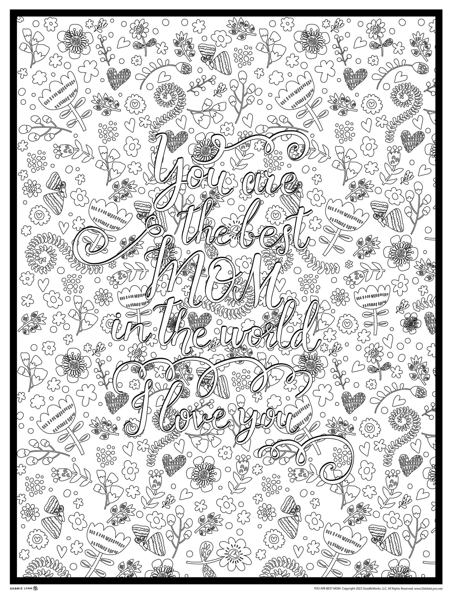 Best Mom Personalized Giant Coloring Poster 46"x60"