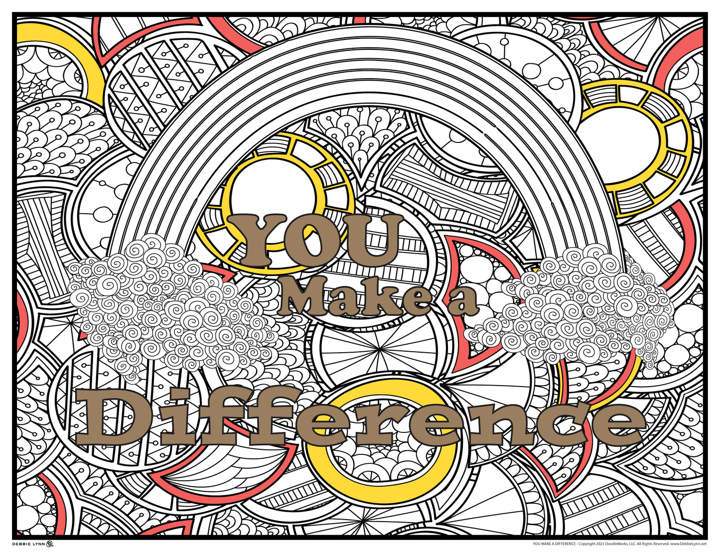 You Make a Difference Rainbow Giant Coloring Poster 46x60"