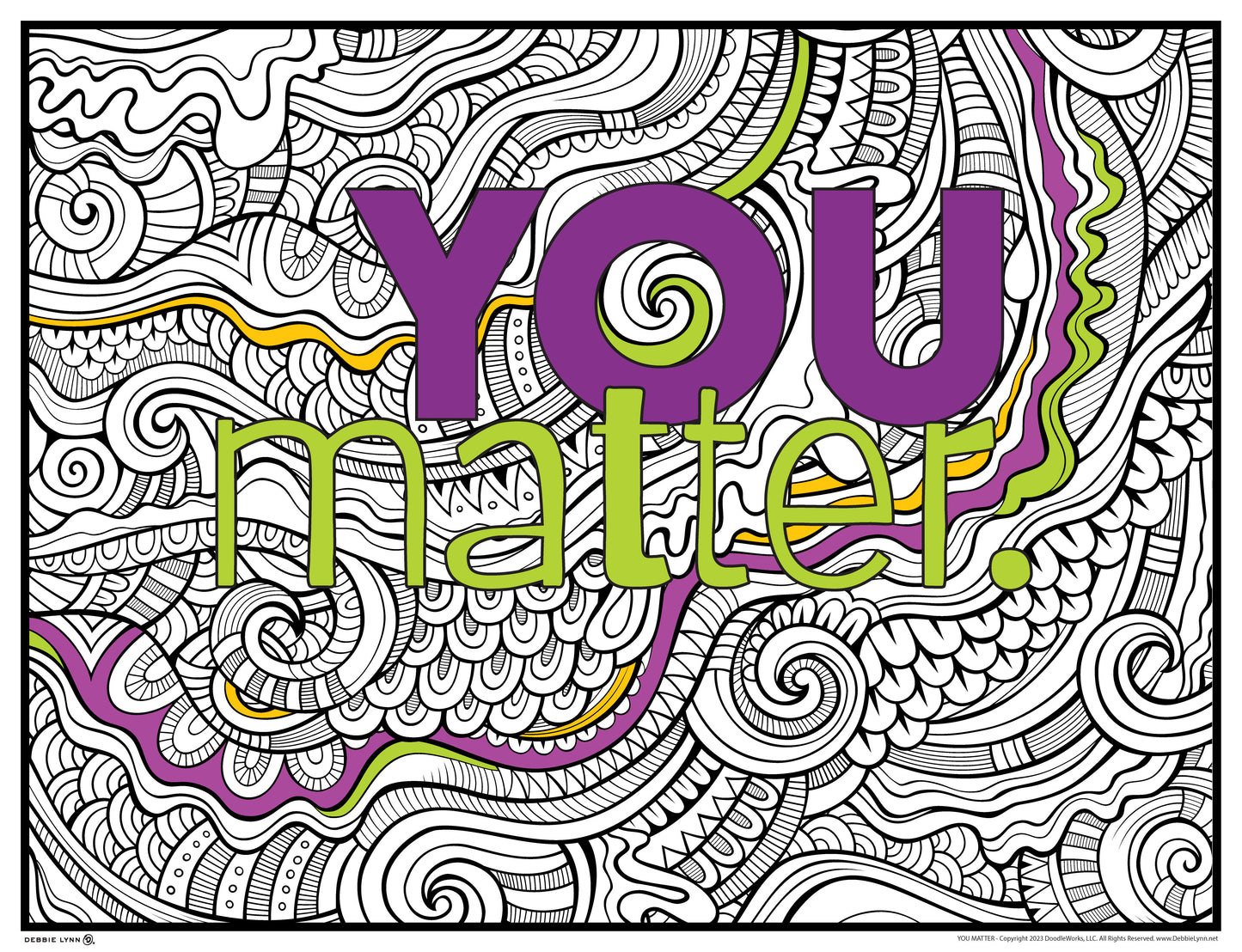 You Matter Personalized Giant Coloring Poster 46"x60"