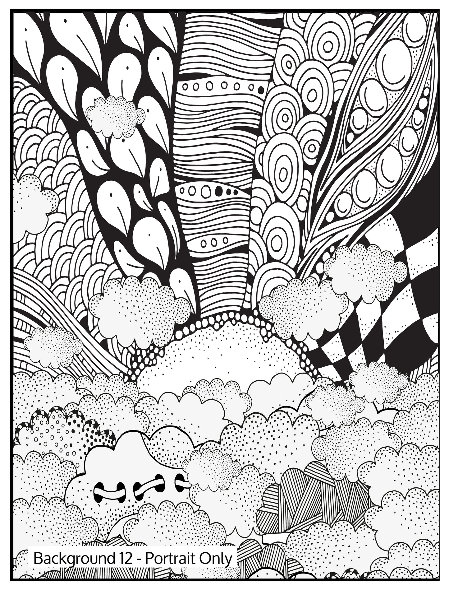 Background 12 Custom Personalized Giant Coloring Poster 46"x60"
