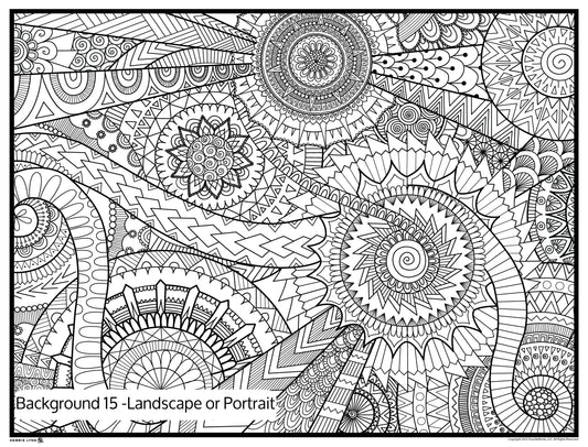 Background 15 Custom Personalized Giant Coloring Poster 46"x60"