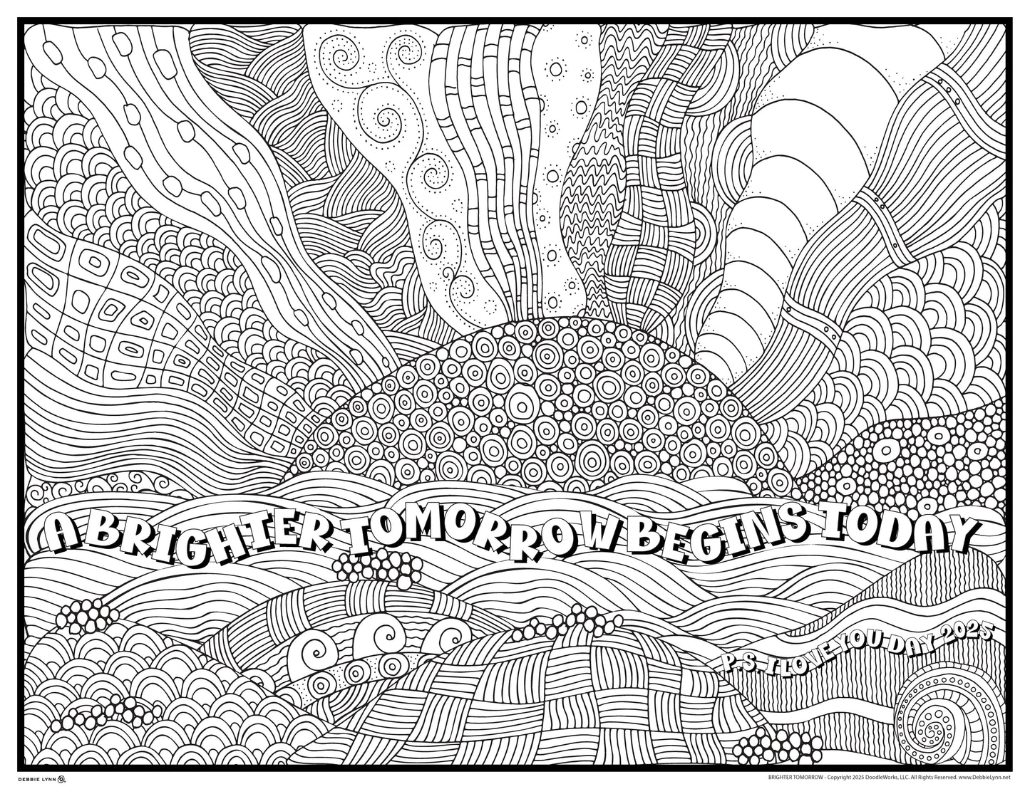 A Brighter Tomorrow Giant Coloring Poster 46x60"