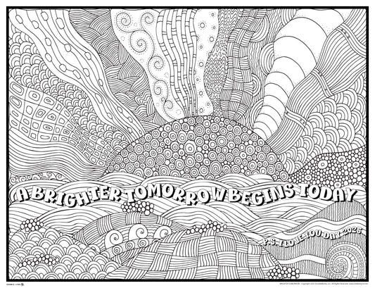 A Brighter Tomorrow Giant Coloring Poster 46x60"