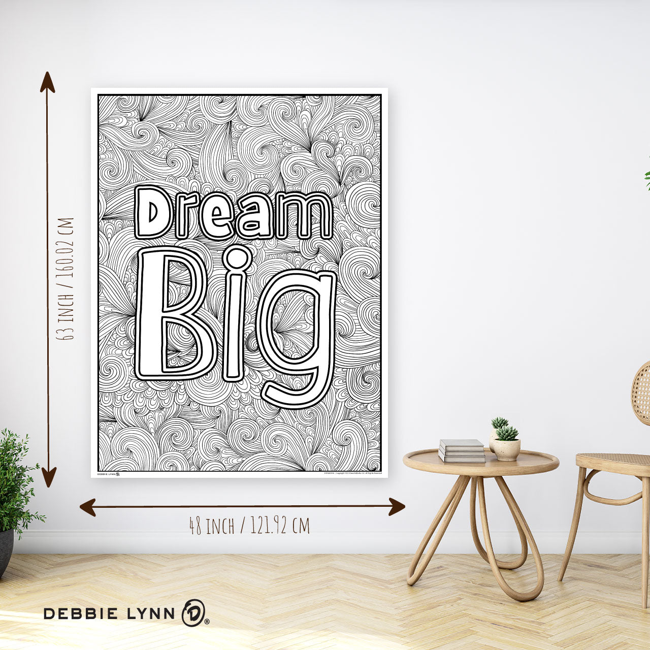 Dream Big Personalized Giant Coloring Poster 46"x60"