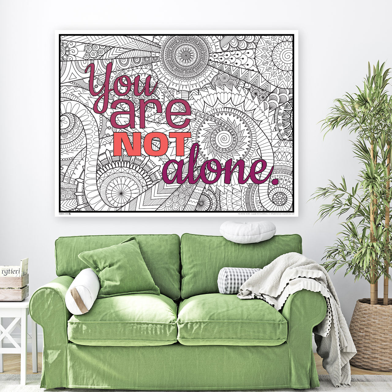 You Are Not Alone Personalized Giant Coloring Poster  46"x60"