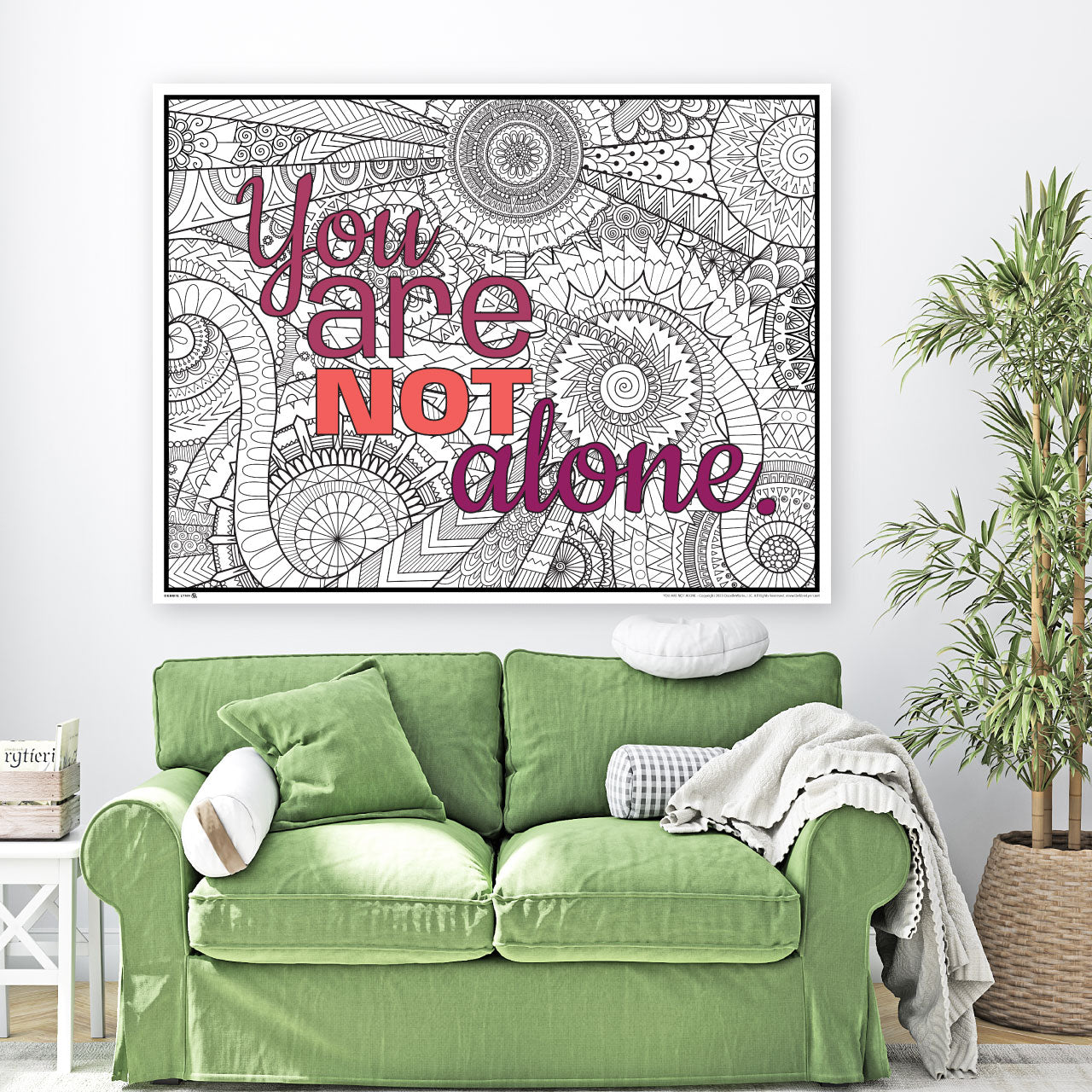 You Are Not Alone Personalized Giant Coloring Poster 46"x60"